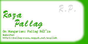 roza pallag business card